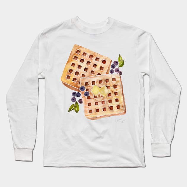 Waffles Long Sleeve T-Shirt by CatCoq